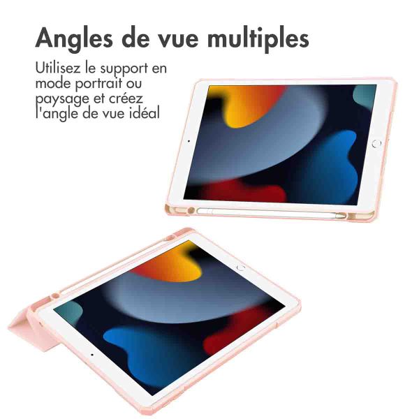 imoshion Coque tablette rigide Trifold Apple iPad 9 (2021) 10.2 pouces / iPad 8 (2020) 10.2 pouces / iPad 7 (2019) 10.2 pouces - Rose
