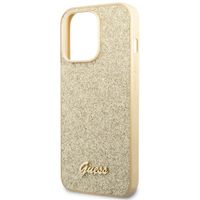 Guess Coque Glitter Flakes Apple iPhone 14 Pro Max - Doré