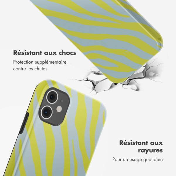 Selencia Coque arrière Vivid Apple iPhone 11 - Zebra Winter Sky Titanium Yellow