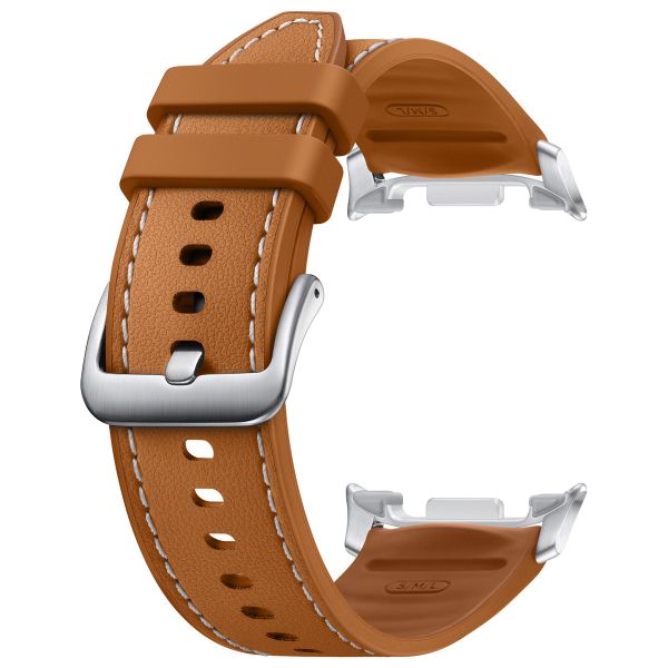 Samsung Bracelet Original Hybrid en cuir vegan Samsung Galaxy Watch 8 (40/44mm) / Classic (46mm) - Camel