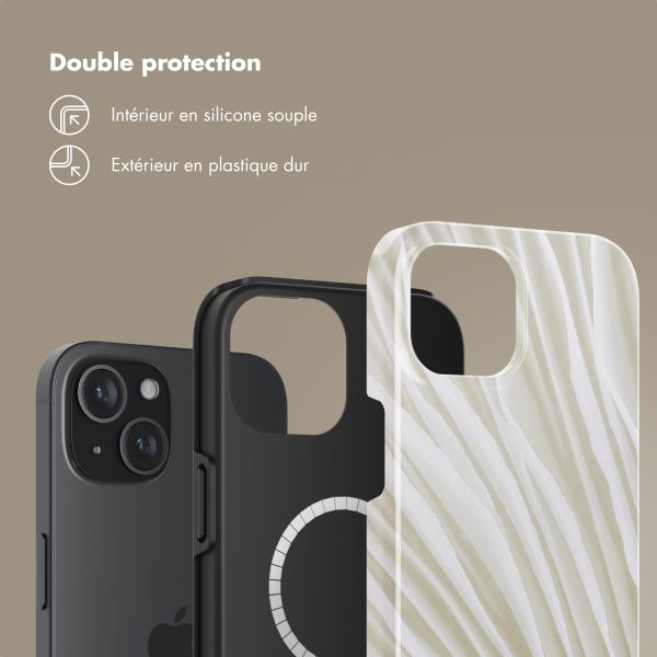 Selencia Coque arrière Vivid avec MagSafe Apple iPhone 15 - Nature Light Brown