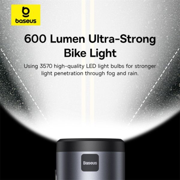 Baseus Support de Téléphone PrimeTrip avec Lampe de vélo - Magnétique - Universel - Cosmic Black