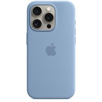 Apple Coque en silicone MagSafe Apple iPhone 15 Pro - Winter Blue