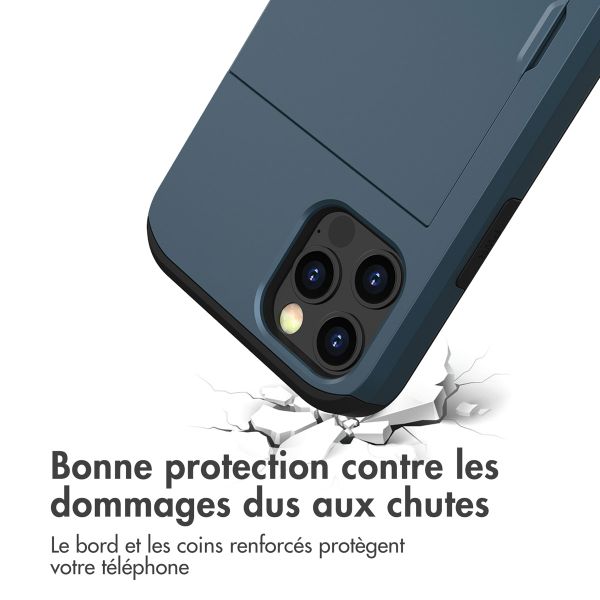imoshion Coque arrière avec porte-cartes Apple iPhone 12 (Pro) - Bleu foncé