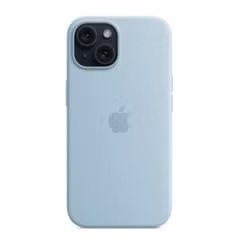Apple Coque en silicone MagSafe Apple iPhone 15 Plus - Light Blue