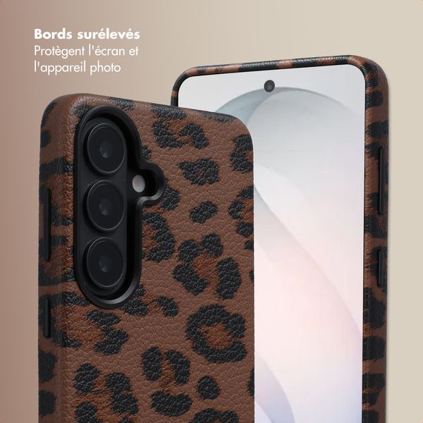 Selencia Coque Sabi imprimé panthère avec MagSafe Samsung Galaxy S26 - Mocha Brown
