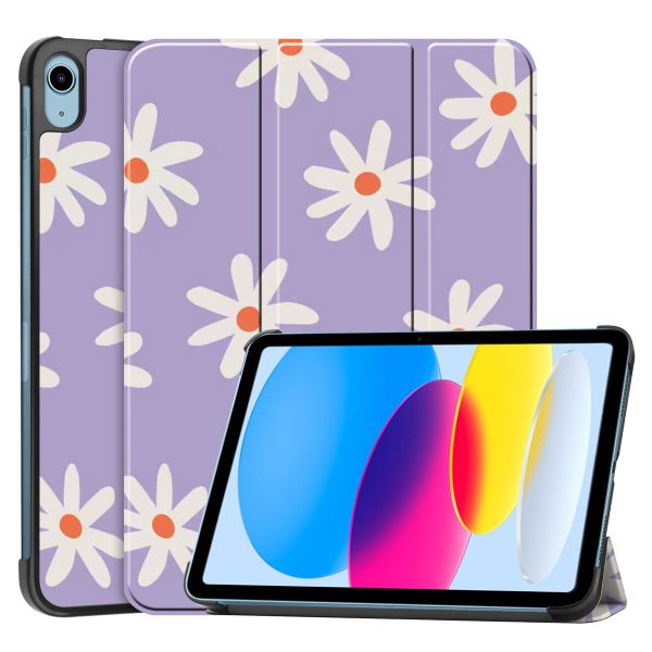 imoshion Coque tablette Trifold iPad 10 (2022) 10.9 pouces - Flowers Distance