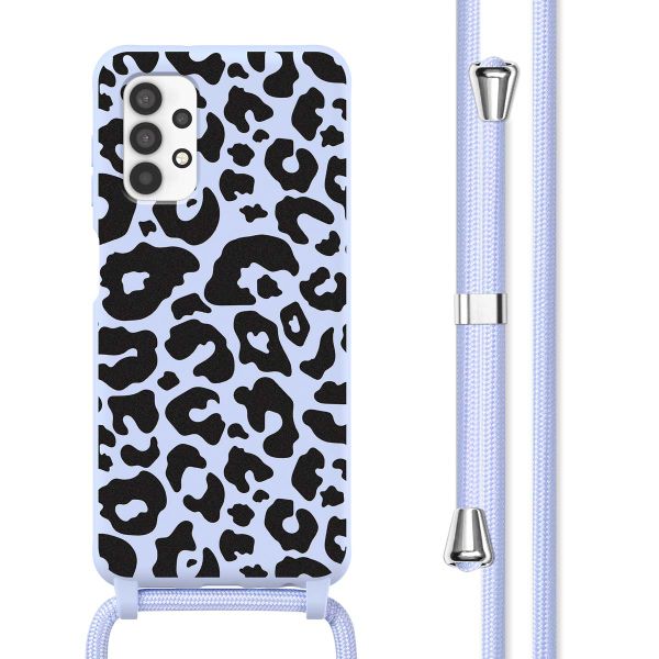 imoshion Coque design en silicone avec cordon Samsung Galaxy A32 (4G) - Animal Lila