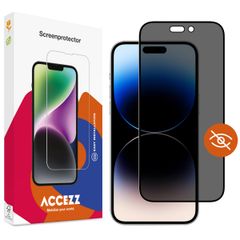 Accezz Protection d'écran en verre trempé Privacy iPhone 14 Pro