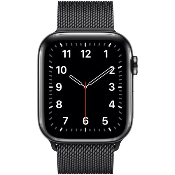 Apple Bracelet à boucle Milanais Apple Watch Series 1-10 / SE / Ultra (2) - 42/44/45/46/49 mm - Space Black