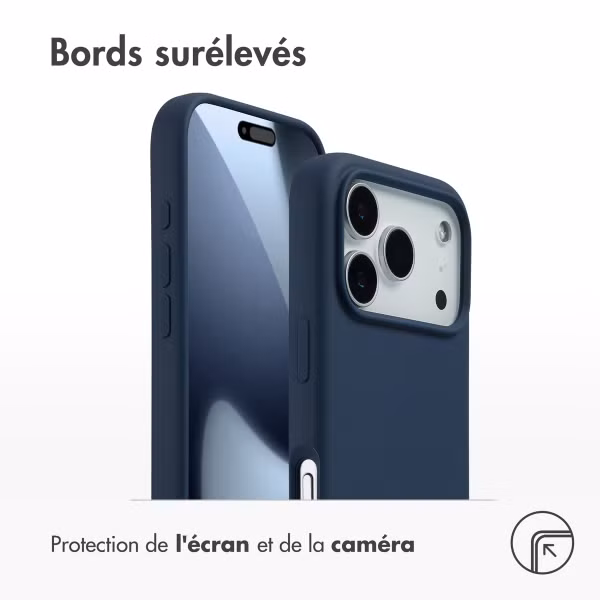 Accezz Coque Liquid Silicone avec MagSafe Apple iPhone 17 Pro - Bleu foncé