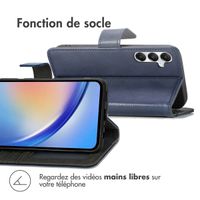 imoshion Étui de téléphone portefeuille Luxe Samsung Galaxy A35 - Bleu foncé