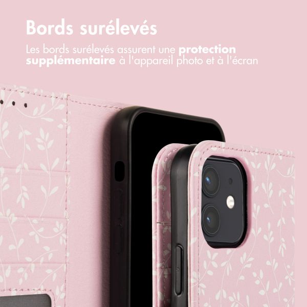 imoshion Étui de télephone portefeuille Design Apple iPhone 11 - Pink Bazaar Flowers