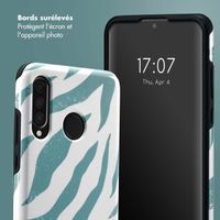 Selencia Coque arrière Vivid Tough Huawei P30 Lite - Colorful Zebra Pine Blue