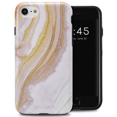 Selencia Coque arrière Vivid Apple iPhone SE (2022 / 2020) / 8 / 7 / 6(s) - Chic Marble Gold
