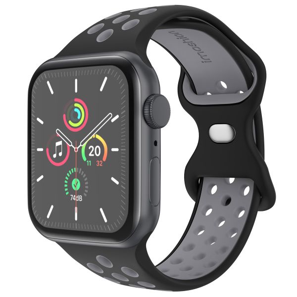 imoshion Bracelet sport⁺ Apple Watch Series 1 á 10 / SE / Ultra (2) (44/45/46/49 mm) - Taille M/L - Black & Anthracite