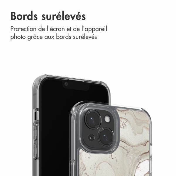 imoshion Coque Design Apple iPhone 15 - Sandy Marble