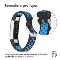 imoshion Bracelet sportif en silicone Fitbit Alta (HR) - Noir/Bleu