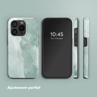 Selencia Coque arrière Vivid avec MagSafe Apple iPhone 15 Pro - Marble Grayed Jade