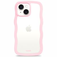 Holdit Coque Wavy iPhone 13/14/15 - Pink / Transparent