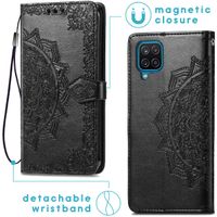 imoshion Etui de téléphone portefeuille Mandala Samsung Galaxy M22 / A22 (4G) - Noir