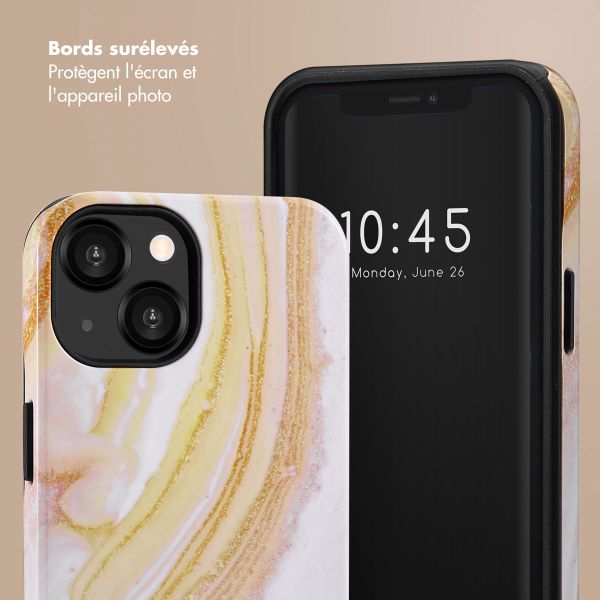 Selencia Coque arrière Vivid Apple iPhone 13 - Chic Marble Gold