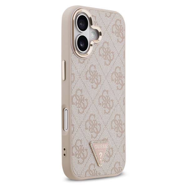 Guess Coque arrière en cuir avec logo Triangle classique et MagSafe Apple iPhone 17 - Rose