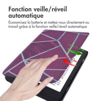 imoshion Design Slim Hard Case Sleepcover Kobo Nia - Bordeaux Graphic