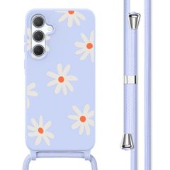 imoshion Coque design en silicone avec cordon Samsung Galaxy A35 - Lila Flower Distance