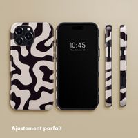 Selencia Coque arrière Vivid Tough avec MagSafe iPhone 16 Pro Max - Art Wave Black