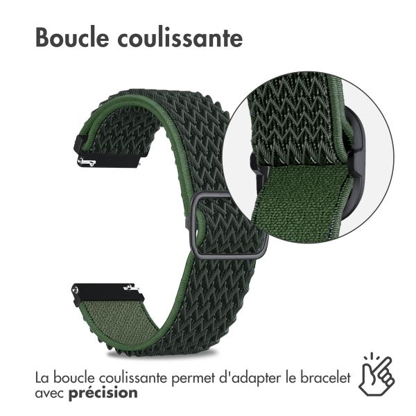 imoshion Bracelet en nylon élastique  - Connexion universelle 18 mm - Vert foncé