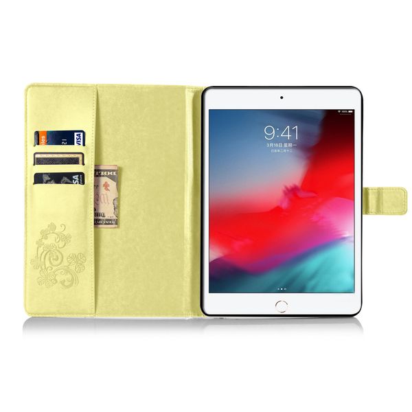 Coque Fleurs de Trèfle iPad 6 (2018) 9.7 pouces / iPad 5 (2017) 9.7 pouces - Jaune