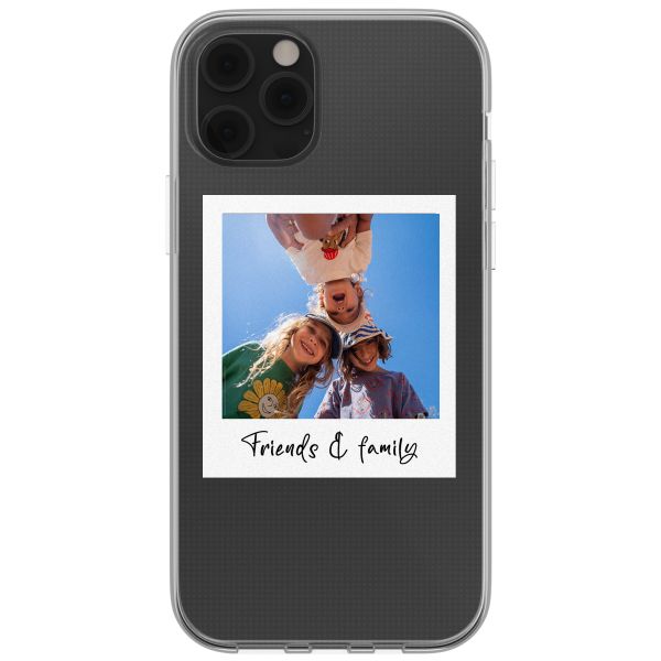 Coque personnalisée avec polaroid iPhone 12 (Pro) - Transparent