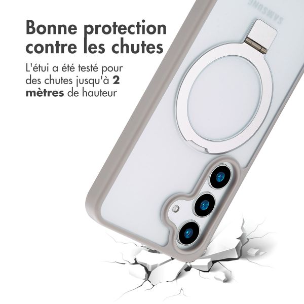 Accezz Coque Ring Stand avec MagSafe Samsung Galaxy S25 - Gris