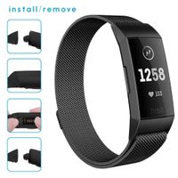 imoshion Milanais Watch bracelet Fitbit Charge 3 / 4 - Noir