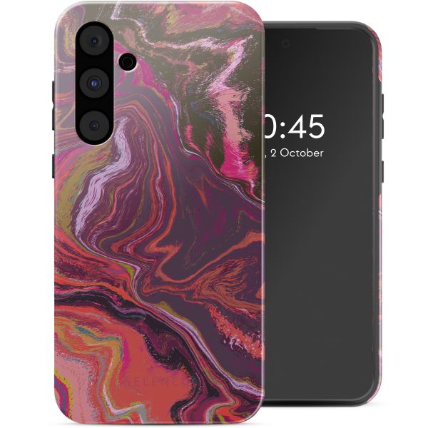 Selencia Coque arrière Vivid Tough Samsung Galaxy A55 - Marble Purple