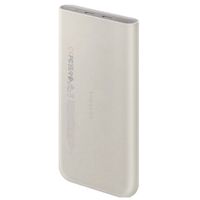 Samsung Ensemble Batterie Externe Officiel | Samsung Galaxy Batterie Externe 10.000 mAh - 2x USB-C - Beige + Adaptateur USB-C Samsung 25 Watts - Blanc