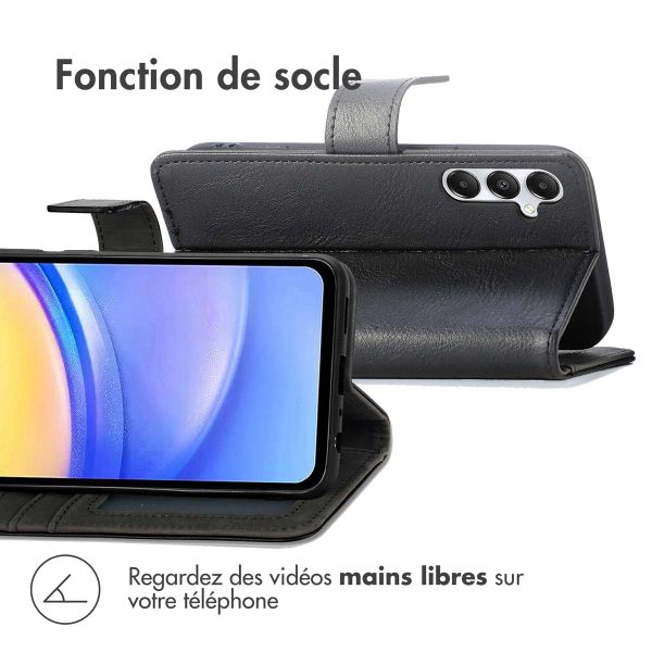 imoshion Étui de téléphone portefeuille Luxe Samsung Galaxy A15 (5G/4G) - Noir