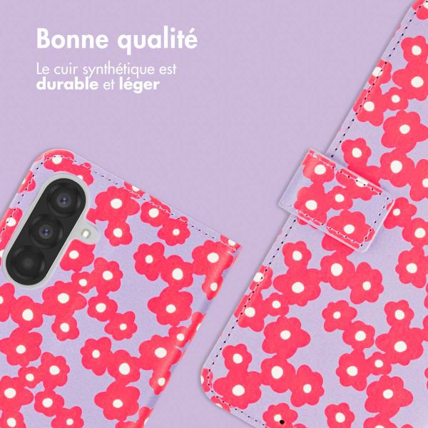 imoshion Étui de télephone portefeuille Design Samsung Galaxy A26 - Dusty Rose Blossoms