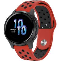 imoshion Bracelet sportif en silicone - Connexion universelle de 22 mm - Rouge / Noir