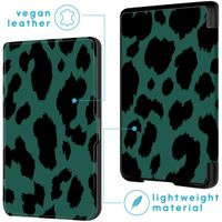 imoshion Étui de liseuse portefeuille design Slim Hard Tolino Shine 4 - Green Leopard