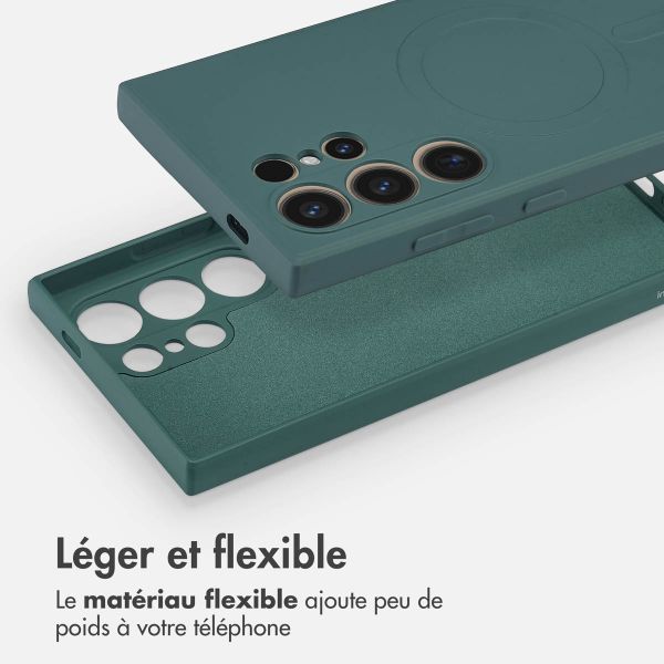 imoshion Coque Couleur avec MagSafe Samsung Galaxy S24 Ultra - Vert foncé