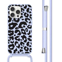 imoshion Coque design en silicone avec cordon Apple iPhone 15 Pro Max - Animal Lila