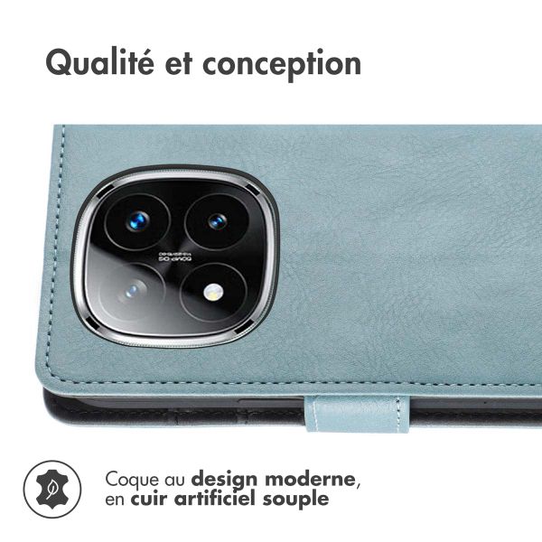 imoshion Étui de téléphone portefeuille Xiaomi Redmi Note 14 Pro (5G) - Bleu clair