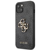 Guess Coque 4G Metal Logo Backcover iPhone 13 - Gris