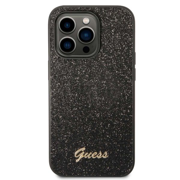 Guess Coque Glitter Flakes iPhone 14 Pro Max - Noir