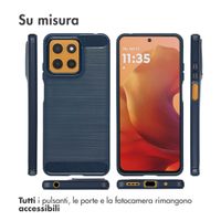 imoshion Coque Brushed Motorola Moto G15 / G15 Power - Bleu foncé