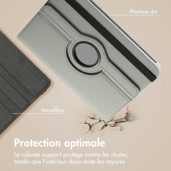 imoshion Coque tablette rotatif à 360° Samsung Galaxy Tab A11 Plus / A9 Plus - Gris