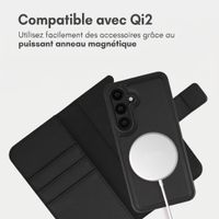 imoshion Étui portefeuille luxe 2-en-1 amovible Samsung Galaxy S25 - Noir