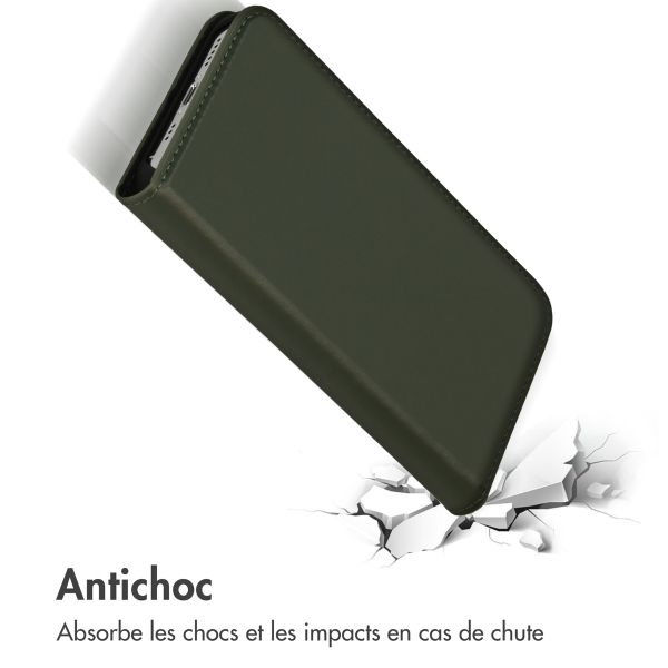 Accezz Étui de télephone Slim Folio en cuir de qualité supérieure Apple iPhone 14 Pro - Vert